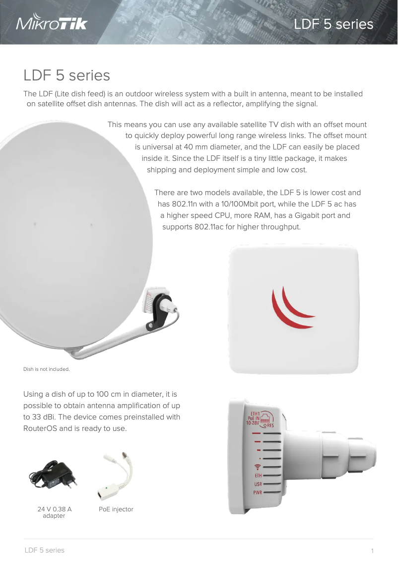 First page image of the manual for LDF 5 AC