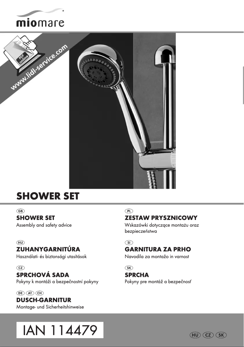 First page image of the manual for IAN 114479