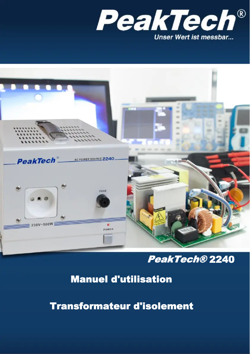 First page image of the manual for 2240