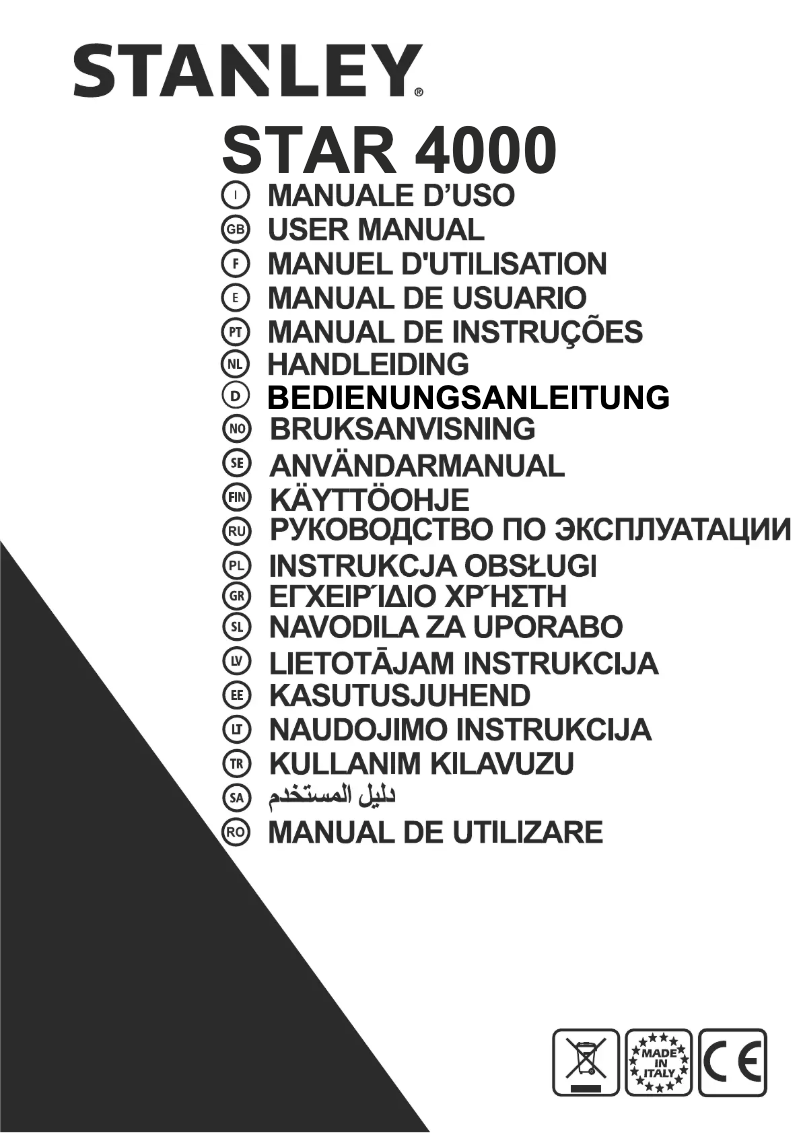 Page 1 of the manual User Manual Stanley STAR4000