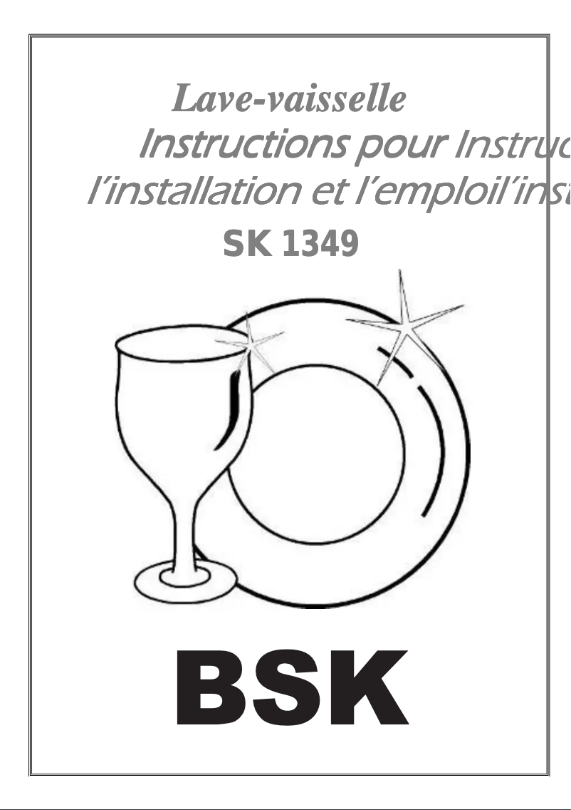 Page 1 of the manual User Manual BSK SK1349
