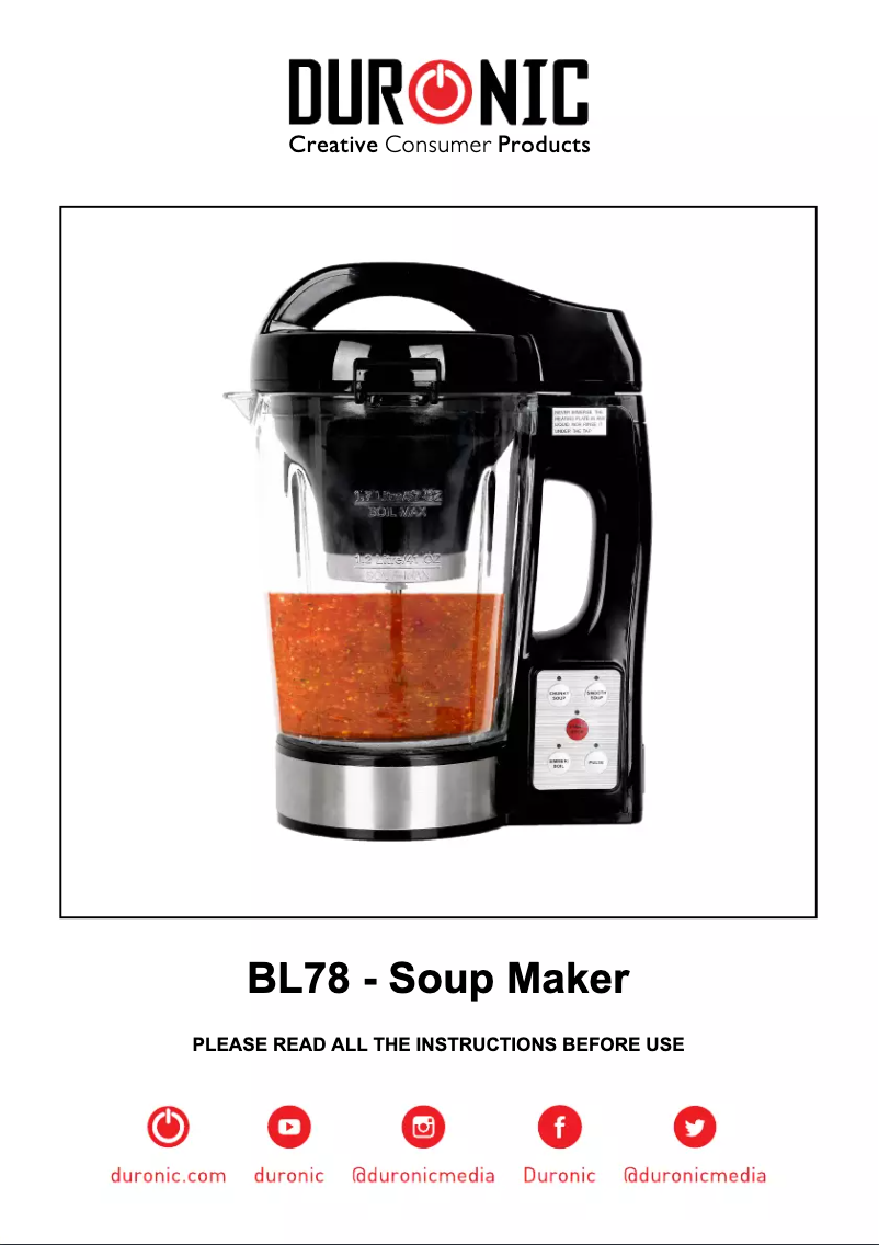 First page image of the manual for BL78