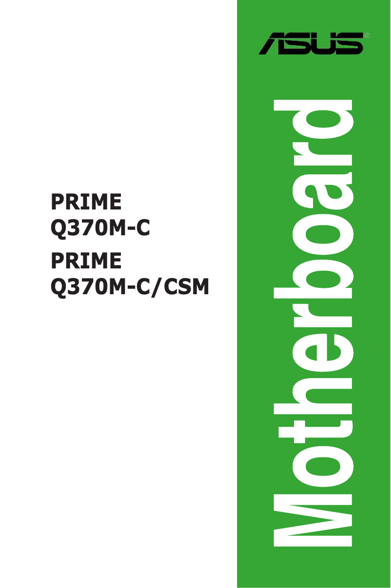 Page 1 of the manual User Manual Asus PRIME Q370M-C/CSM