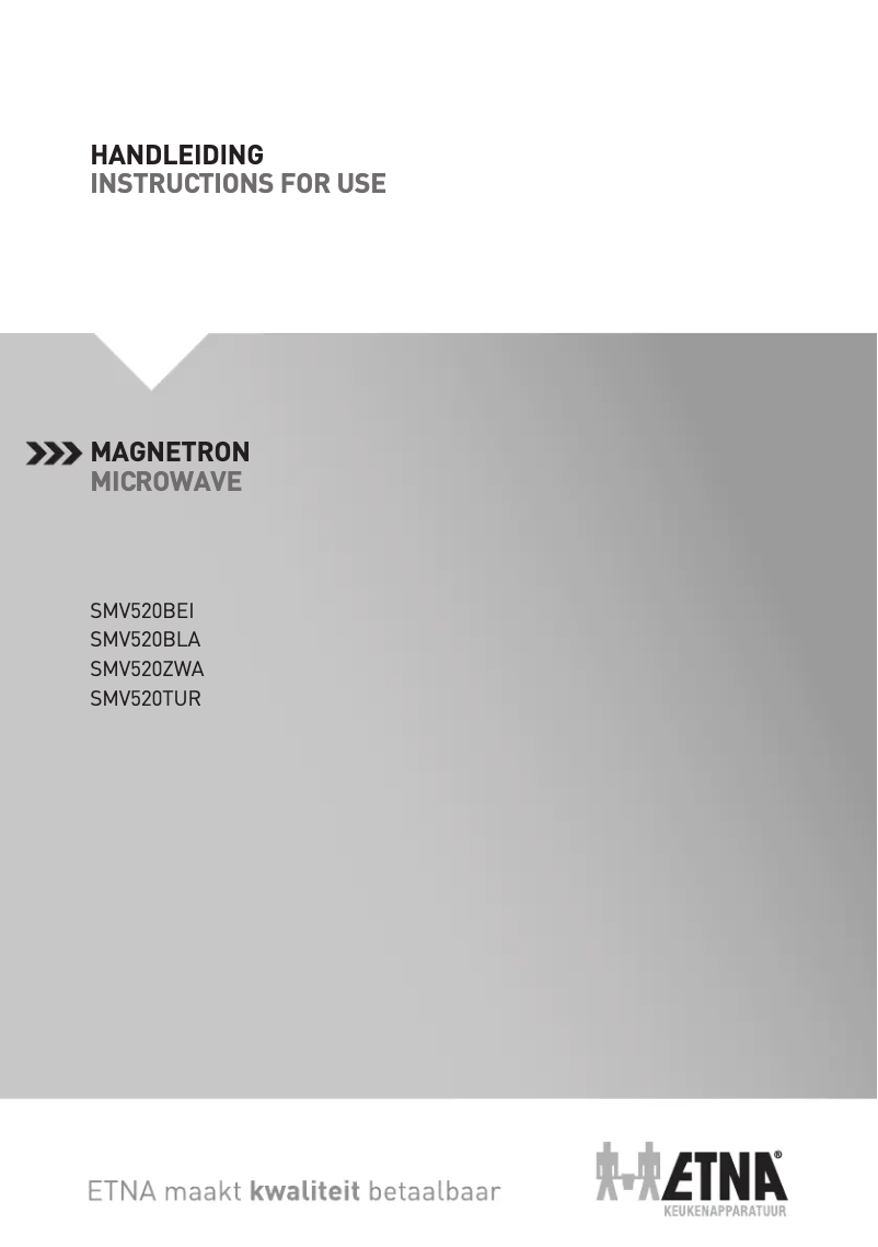 Page 1 of the manual User Manual Etna SMV520BLA