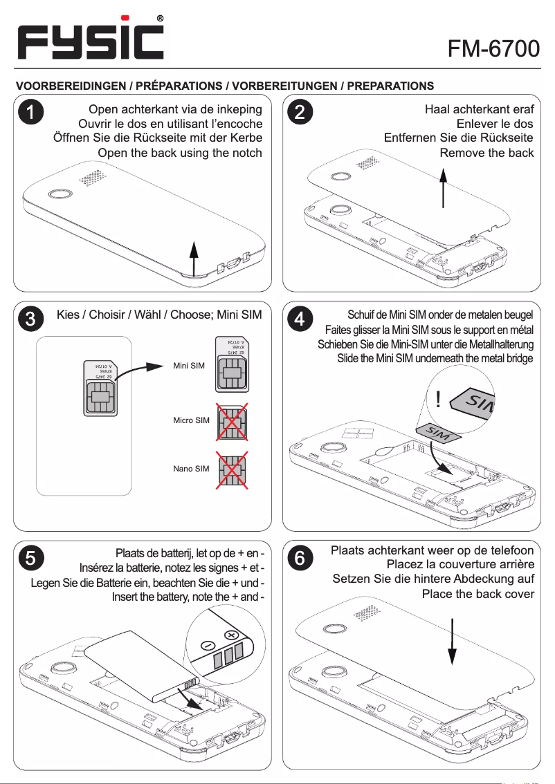 First page image of the manual for FM-6700