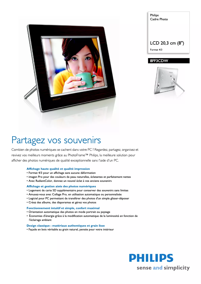 First page image of the manual for 8FF3CDW