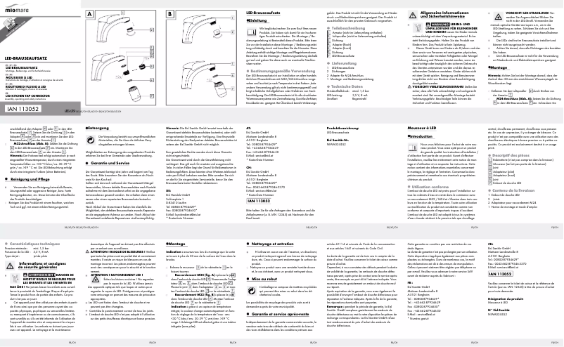 First page image of the manual for IAN 113052