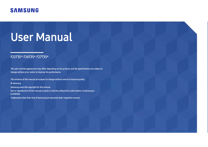 First page image of the manual for F24T350