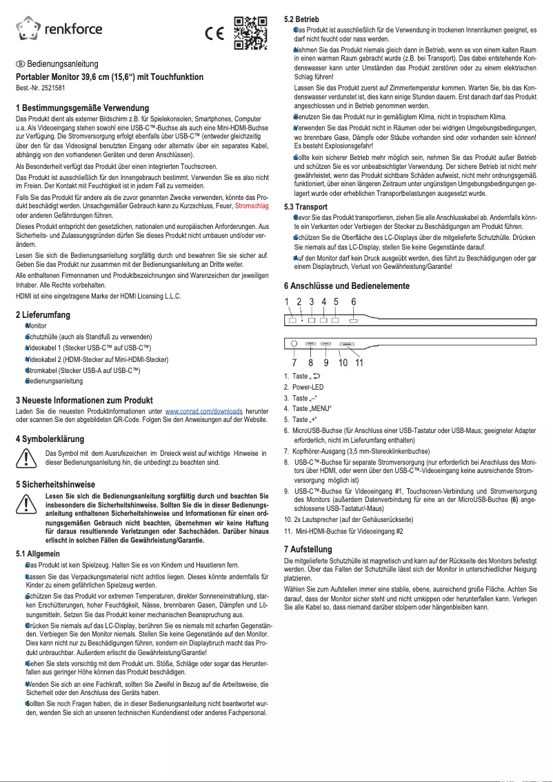 First page image of the manual for RF-PM-510