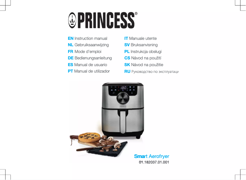 Page 1 of the manual User Manual Princess Smart Aerofryer 182037