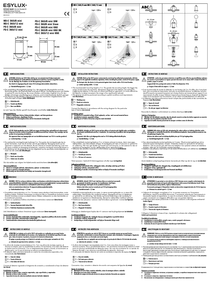 First page image of the manual for PD-C 360i/12 mini KNX