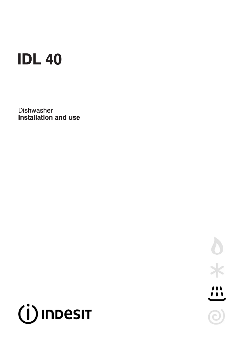 Page 1 of the manual User Manual Indesit IDL 40 S UK