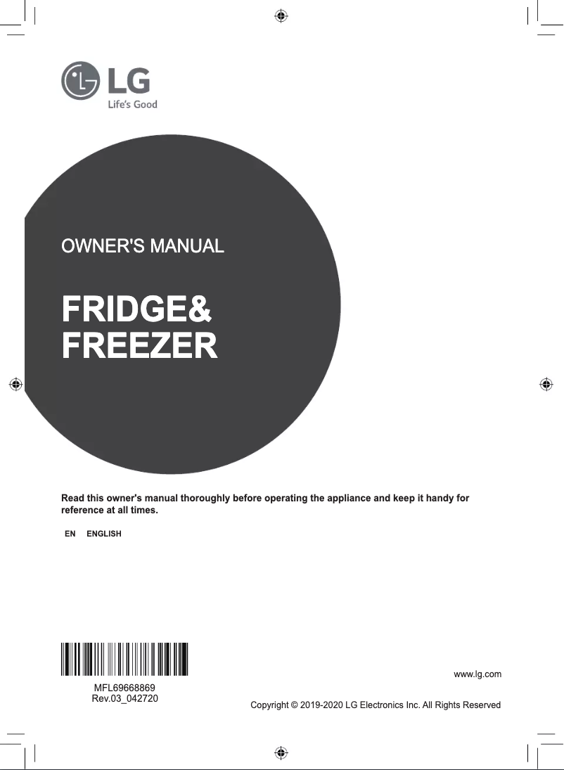 First page image of the manual for GS-B6269PZ