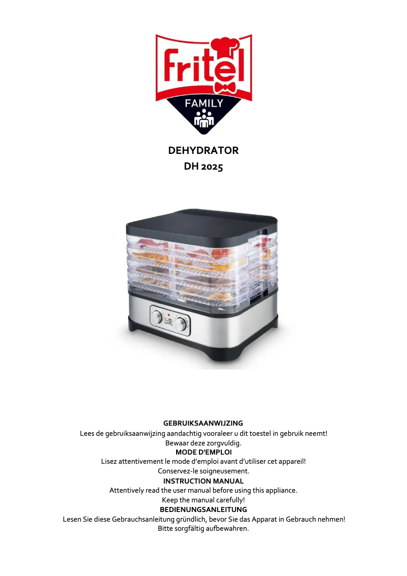 Page 1 of the manual User Manual Fritel DH 2025