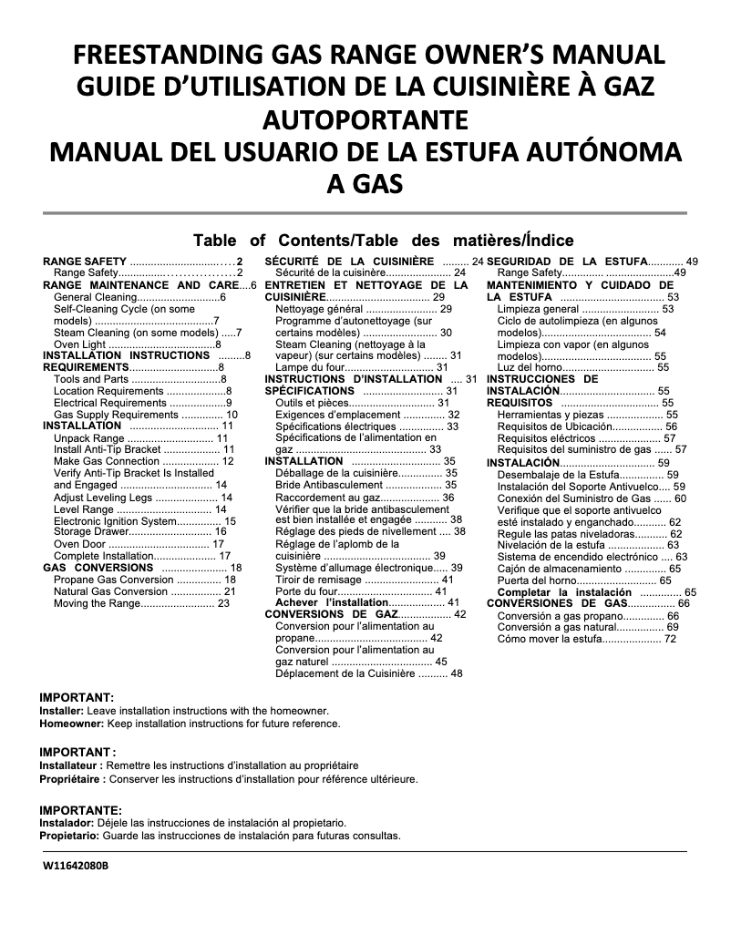 Page 1 of the manual User Manual Maytag MFGS4030RS
