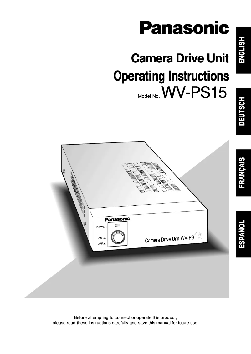 Page 1 of the manual User Manual Panasonic WV-PS15