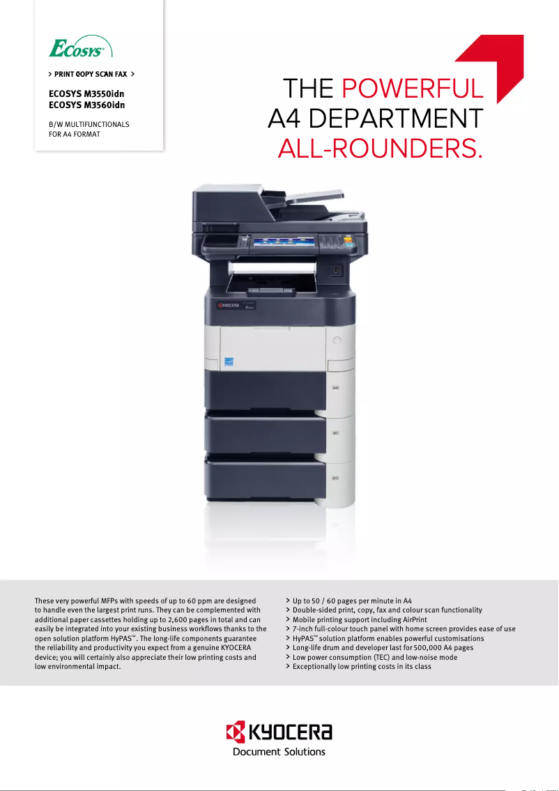 First page image of the manual for ECOSYS M3560idn