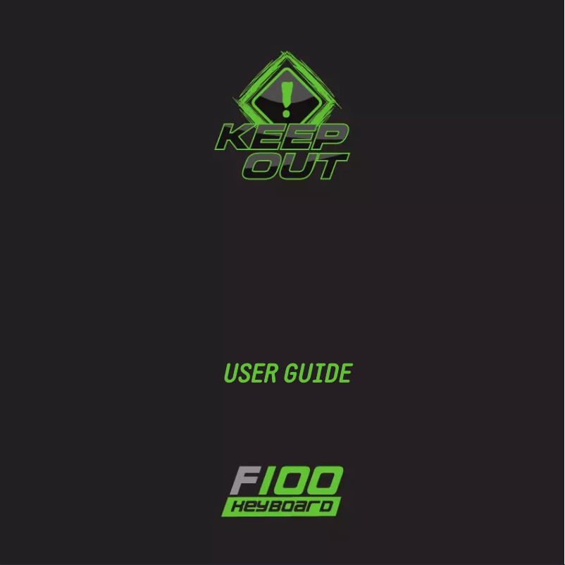 Image de la première page du manuel de l'appareil F110