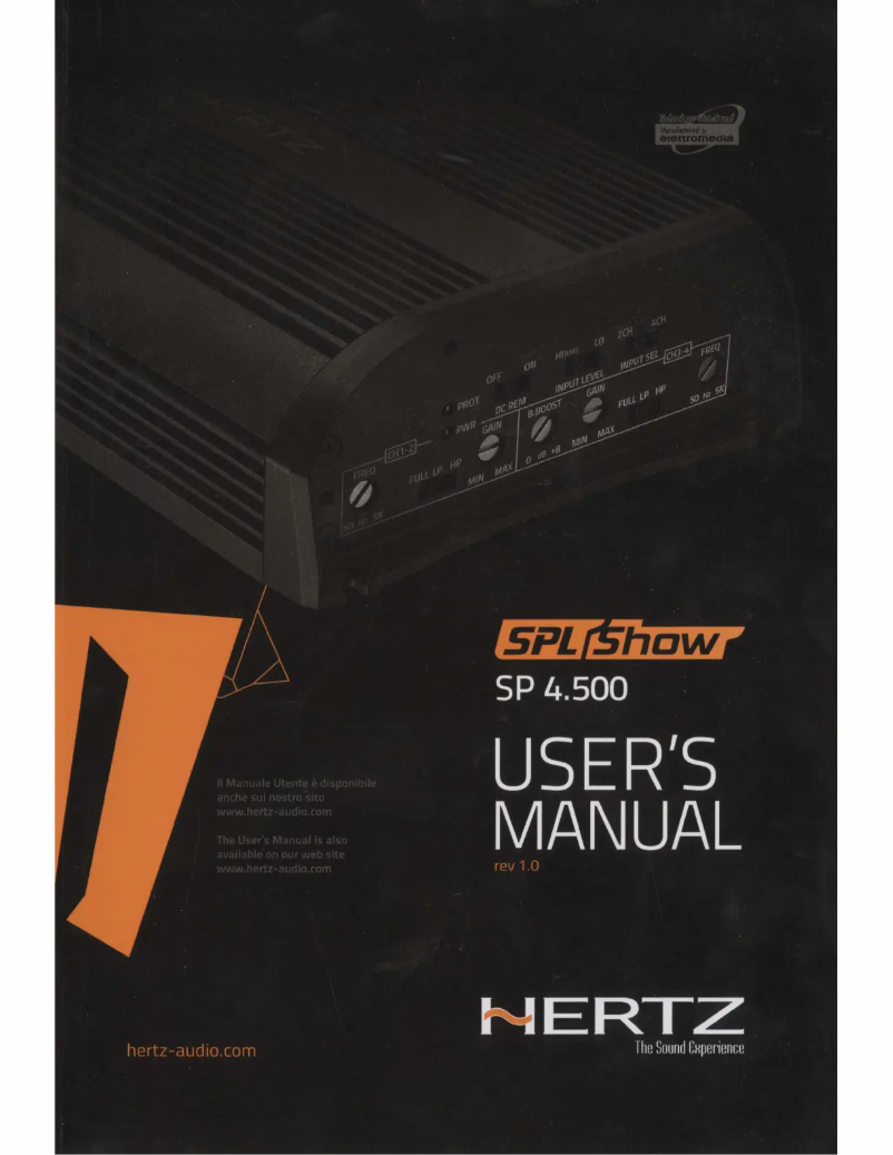 Image de la première page du manuel de l'appareil SP 4.500