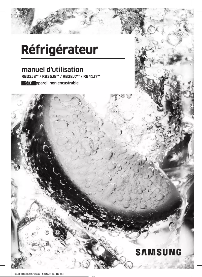 First page image of the manual for RB38J7215SR