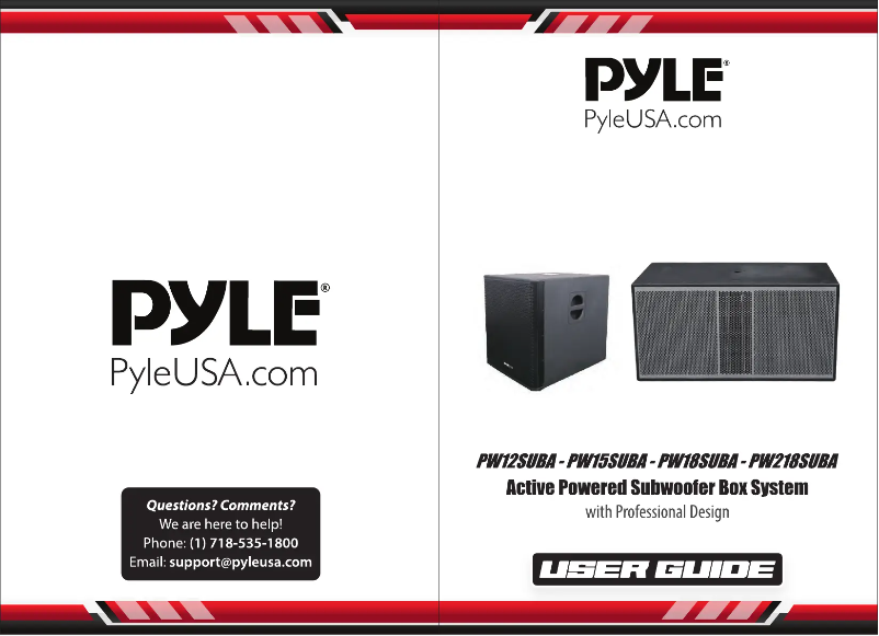 Page 1 of the manual User Manual Pyle PW12SUBA