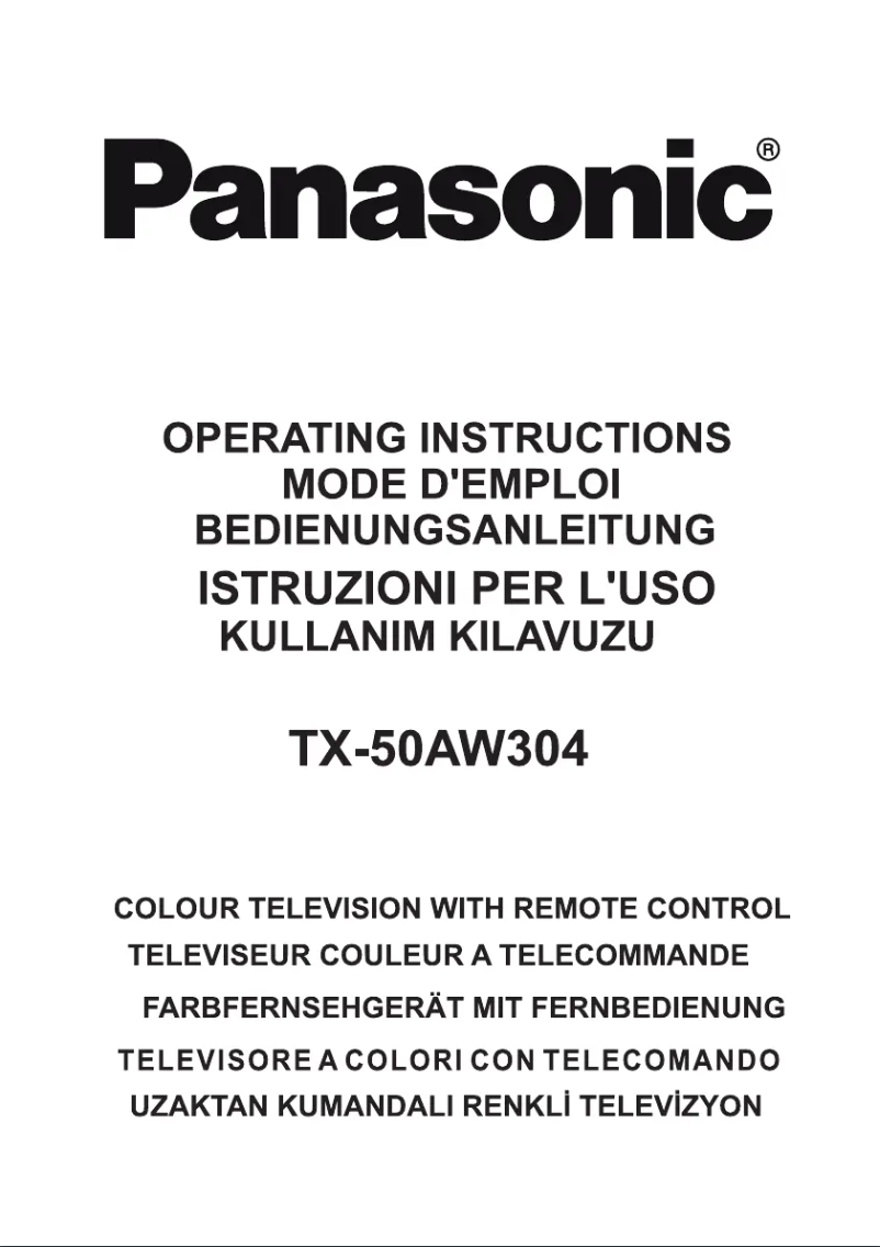 Page 1 of the manual User Manual Panasonic Viera TX-50AW304