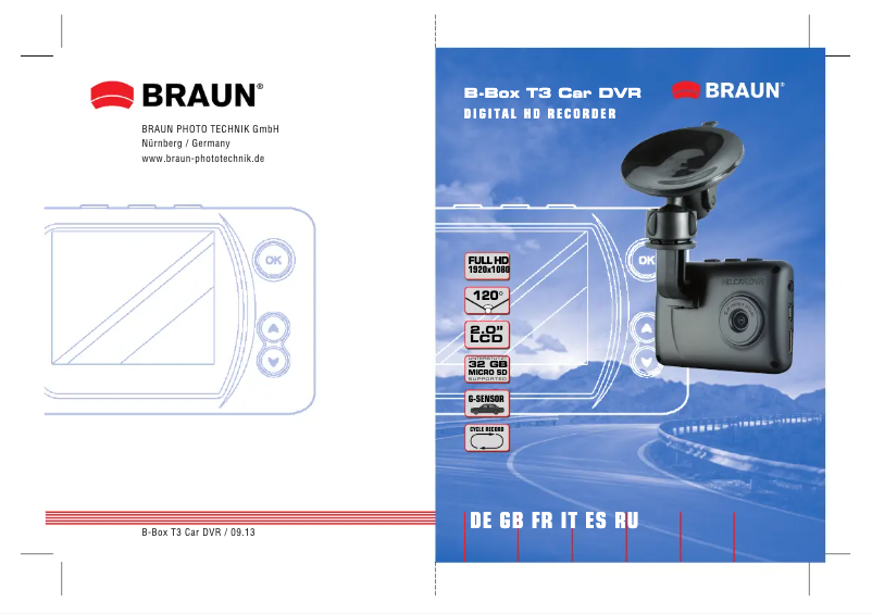 Page 1 of the manual User Manual Braun B-Box T3 Car DVR