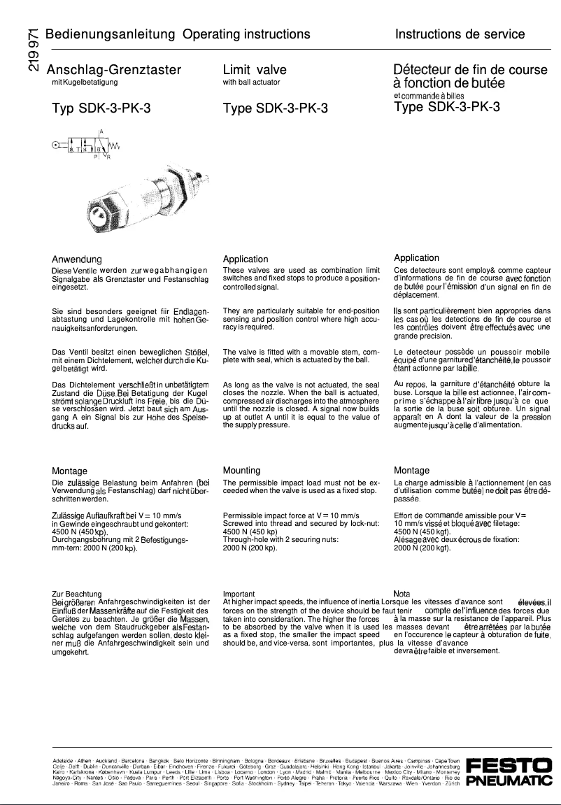 First page image of the manual for SDK-3-PK-3