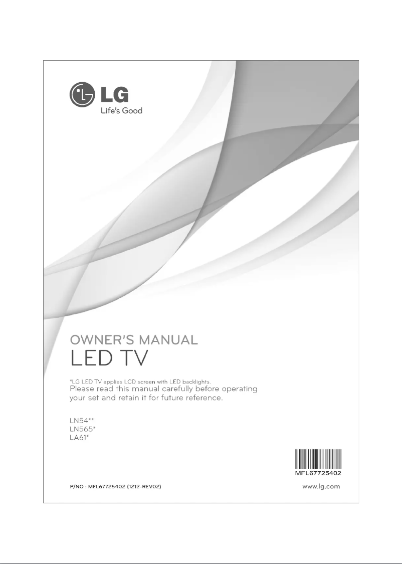 First page image of the manual for 28LN4105