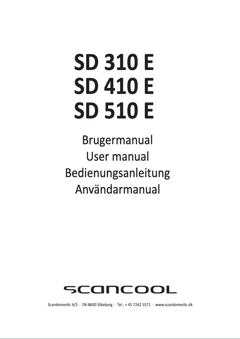 First page image of the manual for SD 310 E