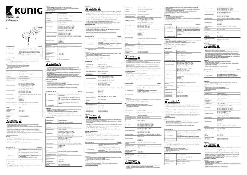 First page image of the manual for CSWNDN150N