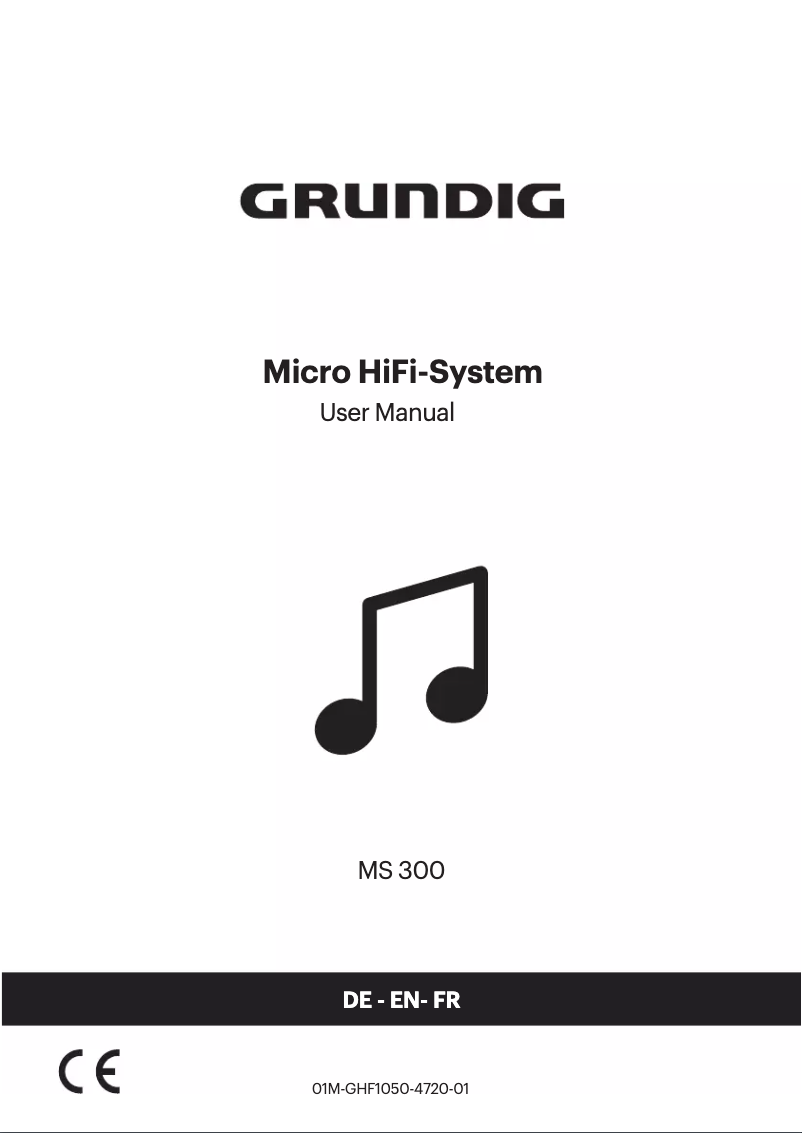 First page image of the manual for MS 300