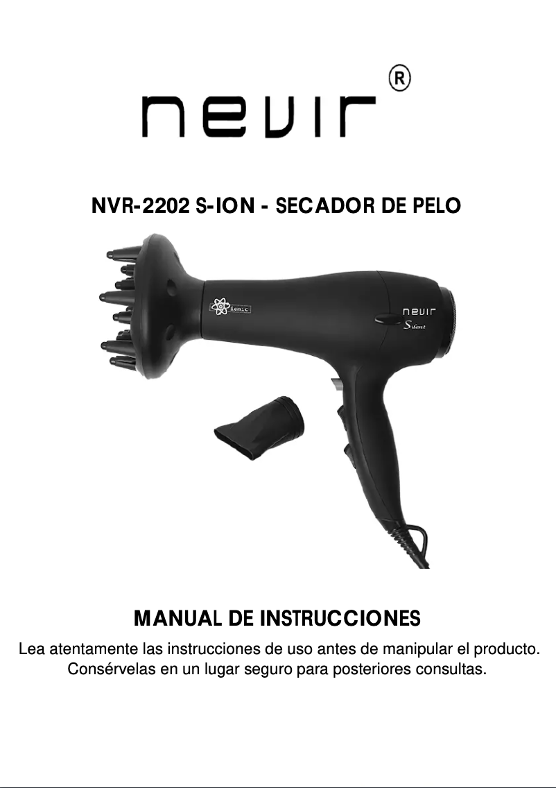 Page 1 of the manual User Manual Nevir NVR-2202-S-ION