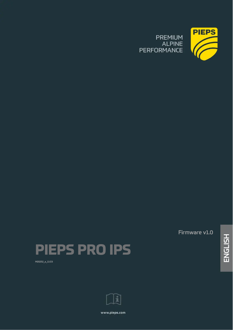 Page 1 of the manual User Manual Pieps Pro IPS
