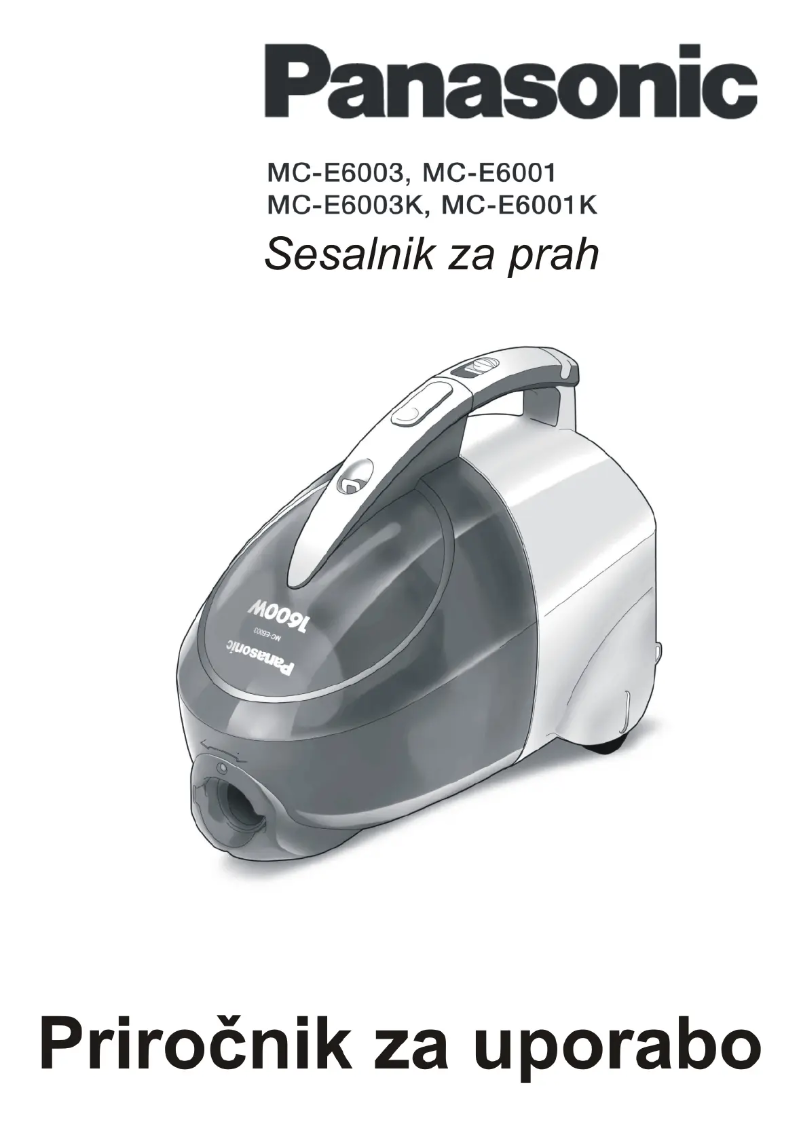 Page 1 of the manual User Manual Panasonic MC-E6003K