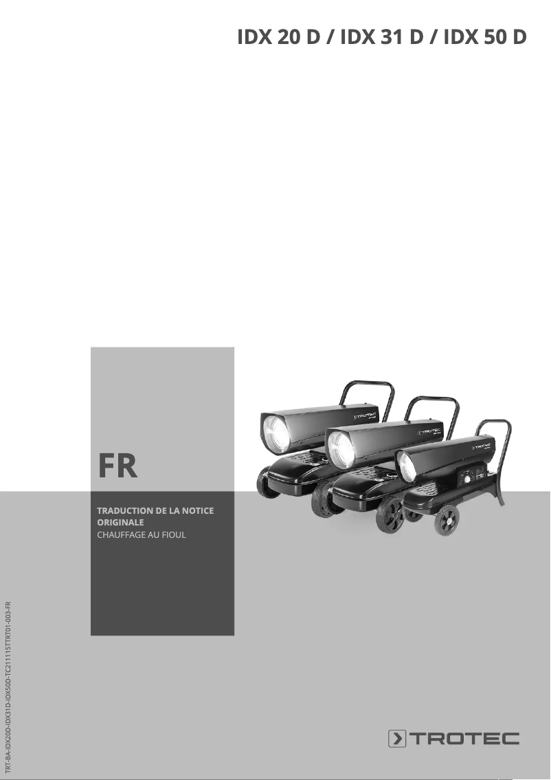 First page image of the manual for IDX 31 D