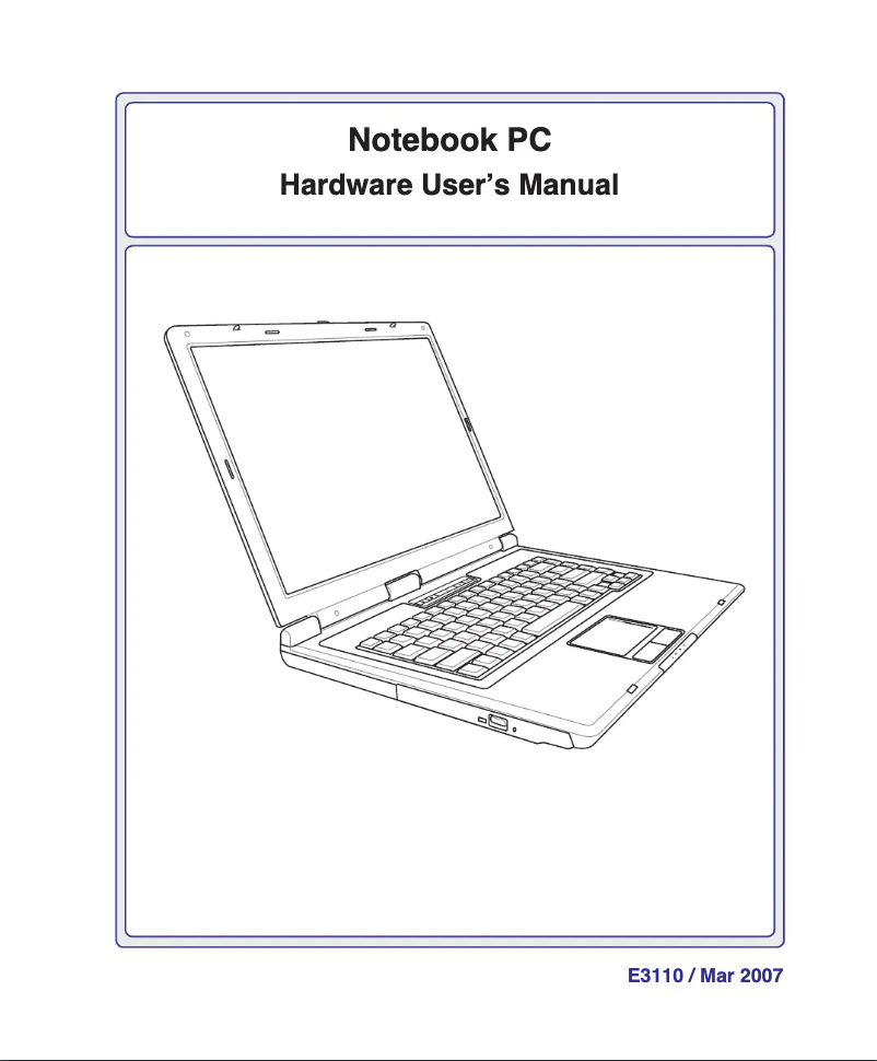 Page 1 of the manual User Manual Asus X51 E3110