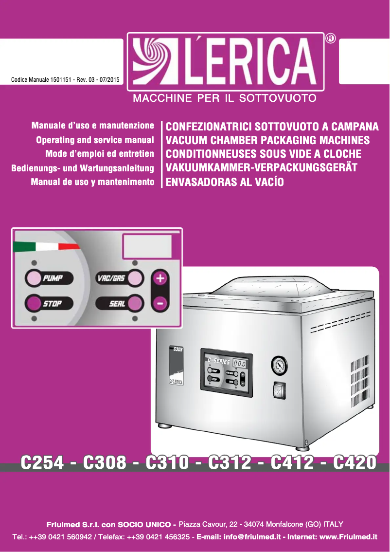 Page 1 of the manual User Manual Saro LECCE 2