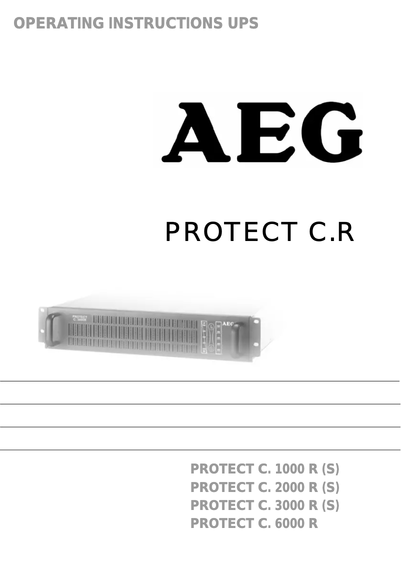 First page image of the manual for Protect C. R. 2000 VA