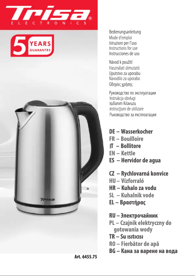 Page 1 of the manual User Manual Trisa 6455.75