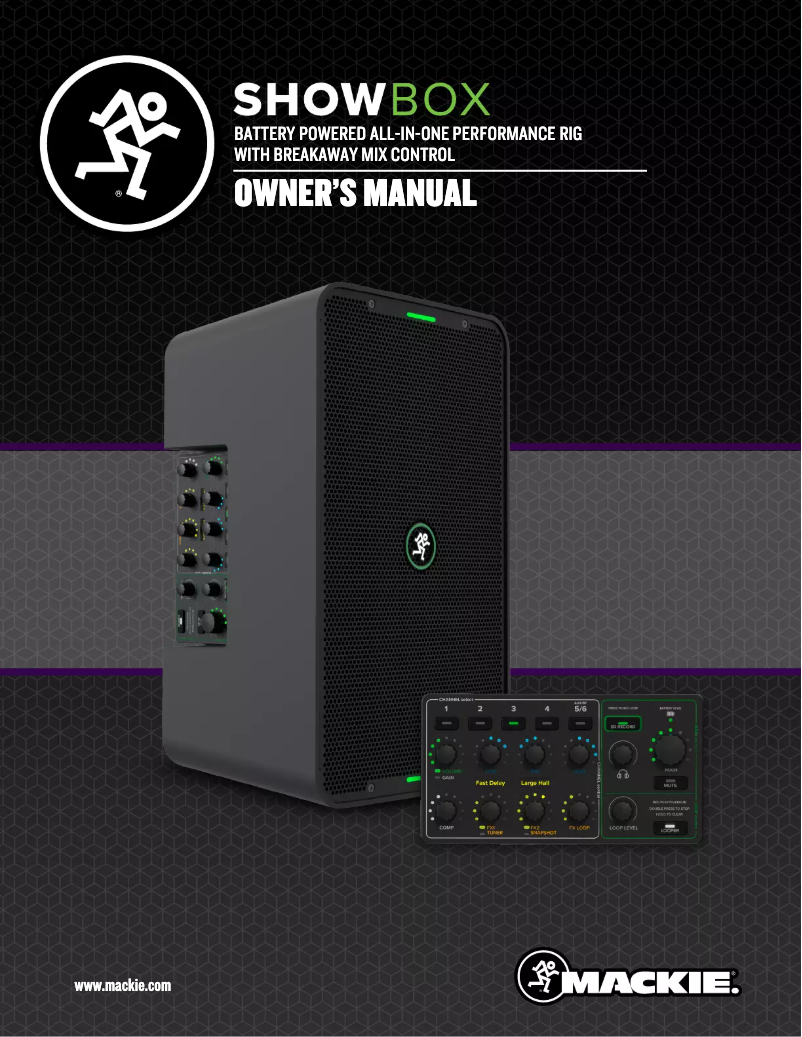 First page image of the manual for ShowBox