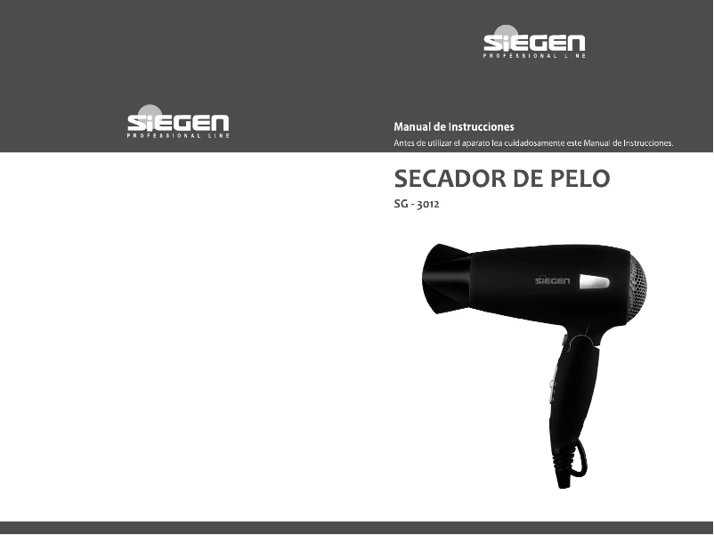 First page image of the manual for SG-3012