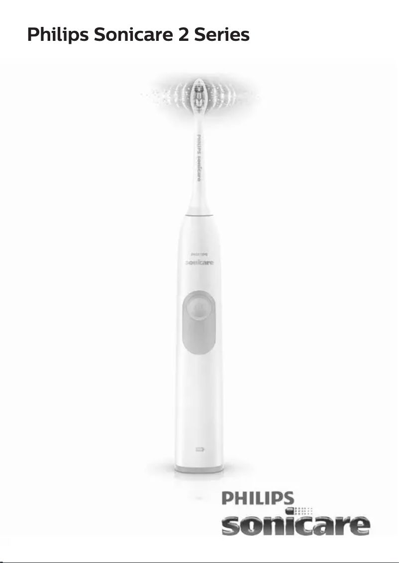 First page image of the manual for Sonicare 2 Series plaque control HX6222