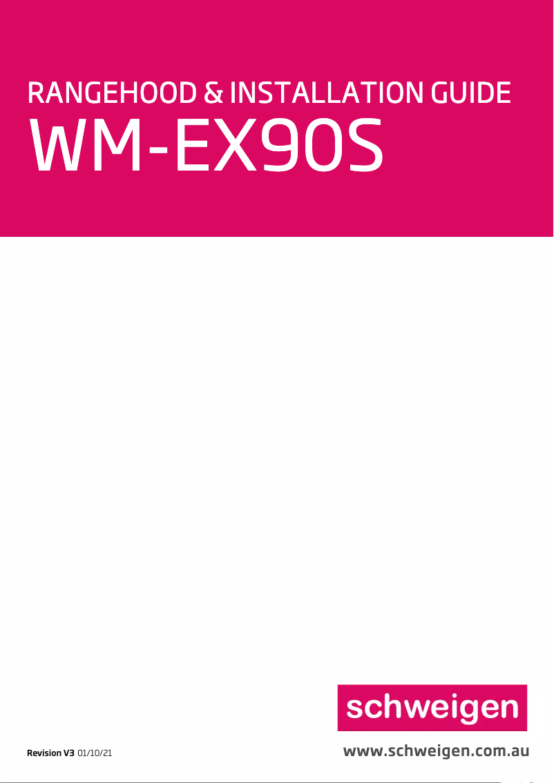First page image of the manual for WM-EX90S