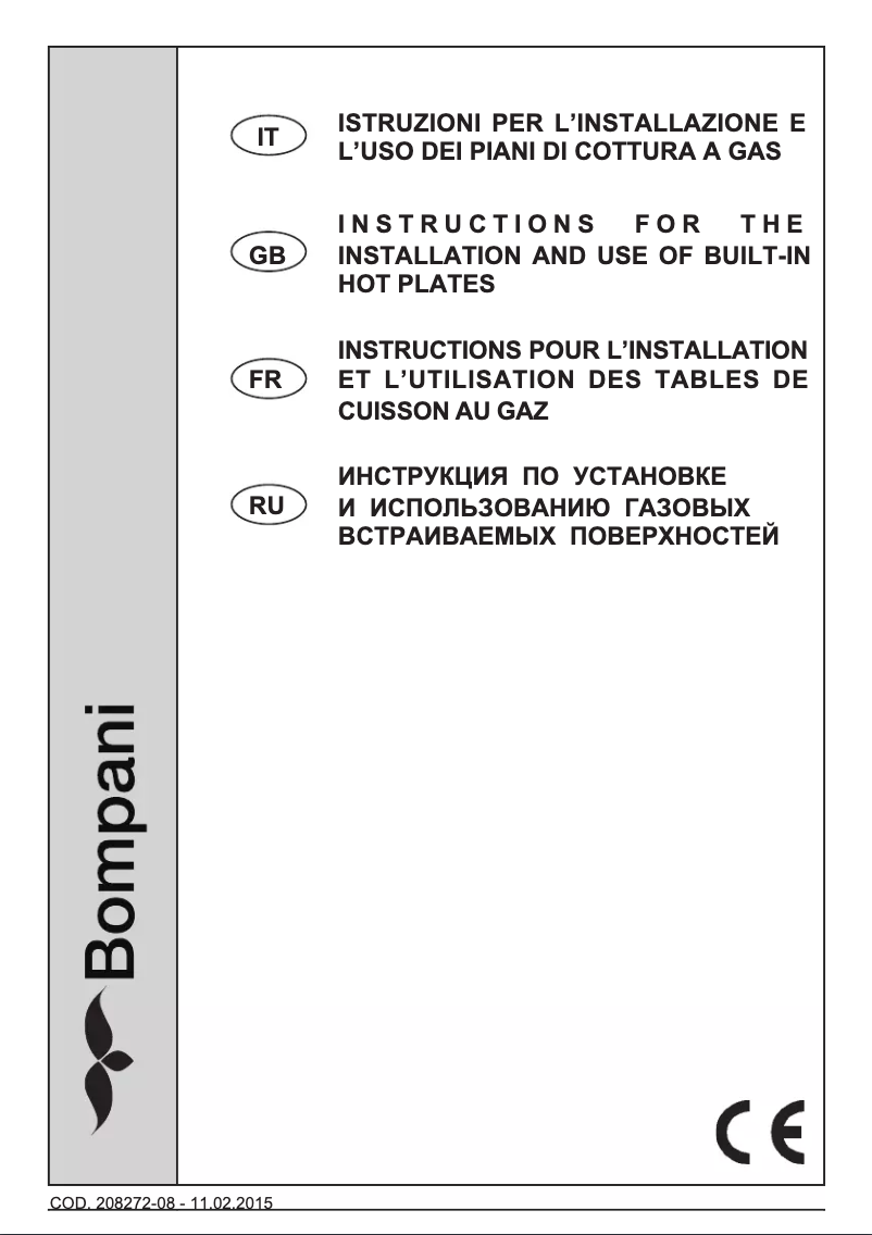 First page image of the manual for BO215MAN