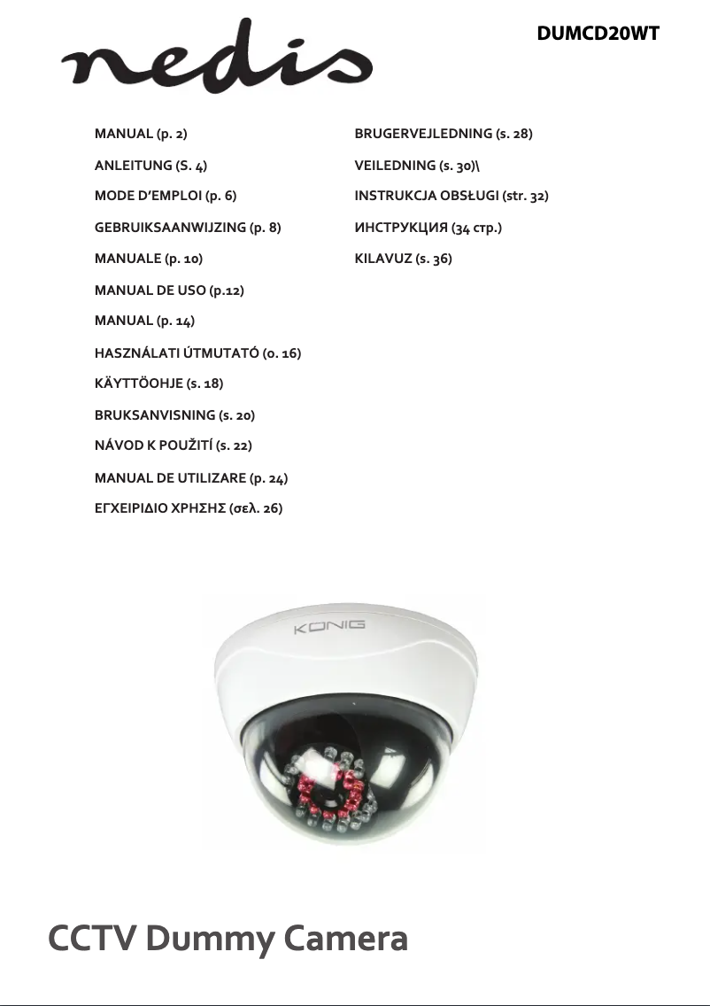 First page image of the manual for DUMCD20WT