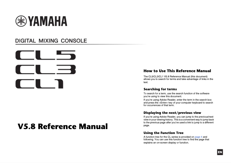 First page image of the manual for CL1