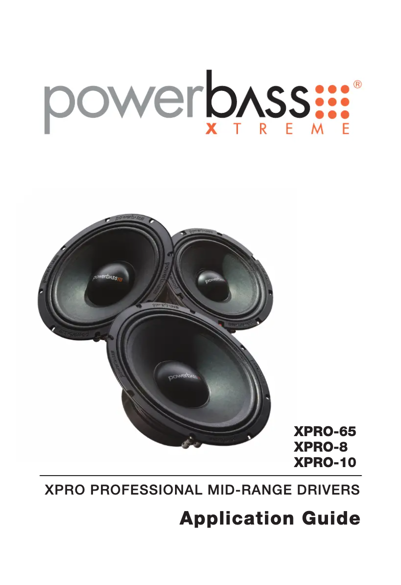 Page 1 of the manual User Manual PowerBass XPRO-65