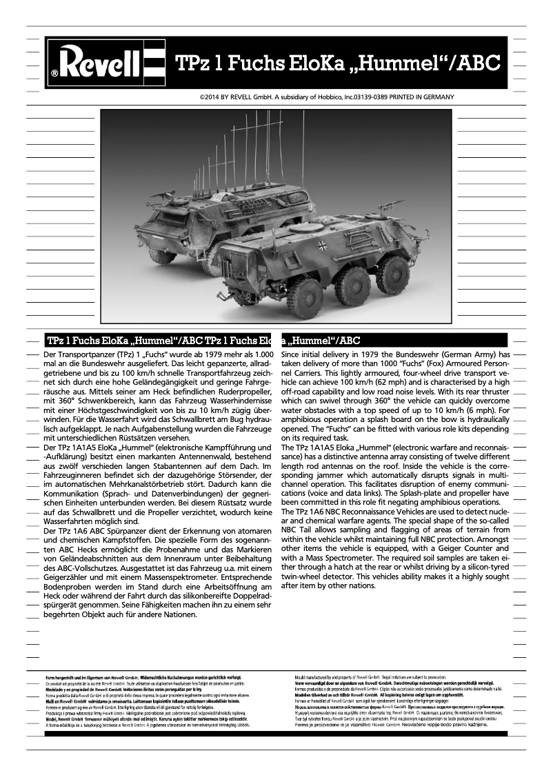 First page image of the manual for TPz 1 Fuchs
