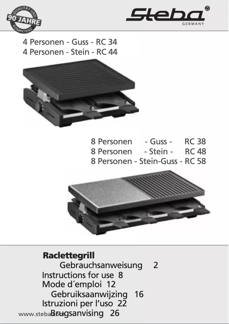 Page 1 of the manual User Manual Steba RC 44